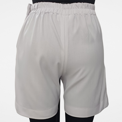 SISHYA GIRLS SPUN SHORTS - WHITE